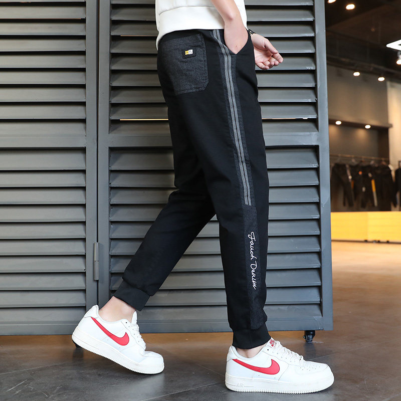 Spring and summer men's new Korean version of casual all-match trousers trend loose overalls trend brand ins men's health pants