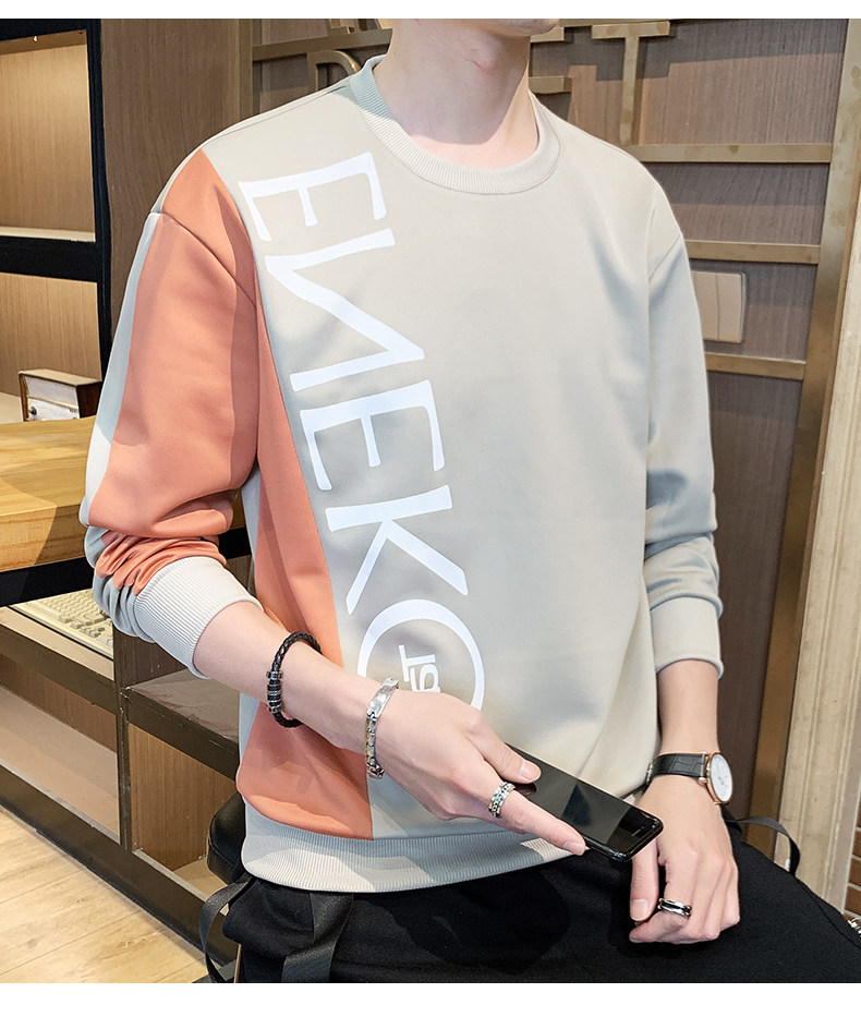 Tide, мужской осенний трендовый лонгслив, базовое приятное телу японское термобелье, футболка, の in early Tang dynasty 