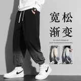 Мужские осенние демисезонные штаны, повседневные брюки, градиент