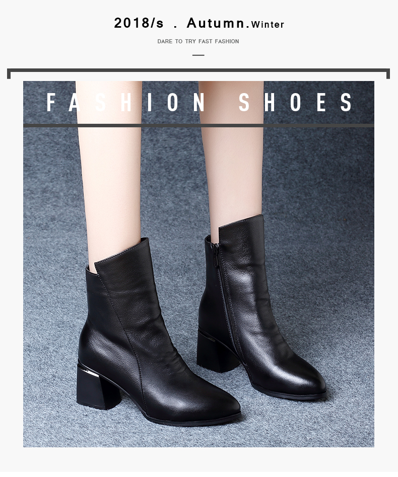 Bottes mi-saison femme QJY  - Ref 3250136 Image 10