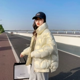 Короткий пуховик с пухом, демисезонная куртка, в корейском стиле, 2021 года