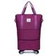 Large-Capacity Foldable Travel Bag, Wheeled Tote Bag, Moving and Maternity Bag, Business Trip and Travel Bag, Can Be Attached to a Trolley, Storage Bag
