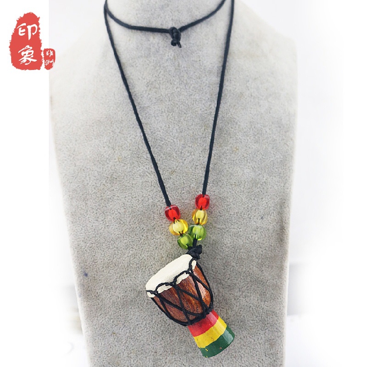 African drum hanging handmade drums handmade necklace small hanging piece of national wind sweater chain gift tourist souvenir