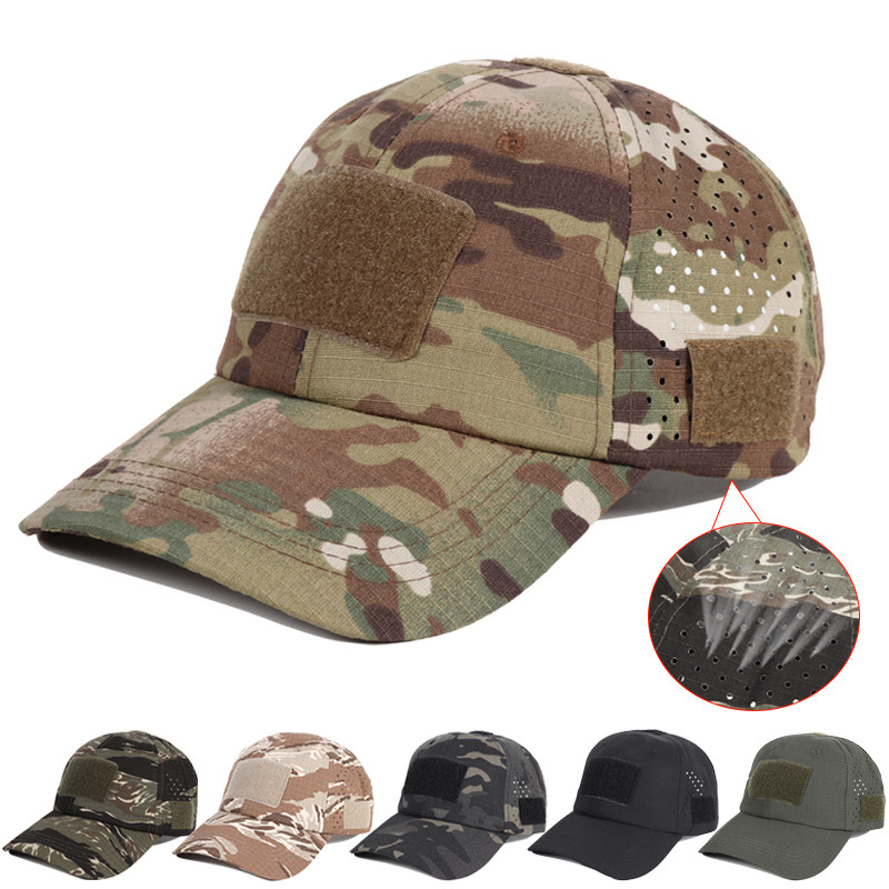 【Instant Noodle Tactics】25 Instant Benefits Camouflage Baseball Cap for Men Cp Velcro Tactical Cap Outdoor Breathable Mesh