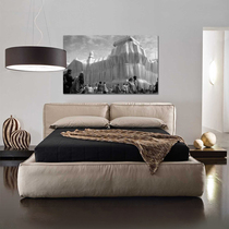 Nordic cloth bed light luxury Italian minimalist imported high box storage bed small apartment master bedroom wedding bed floor double bed