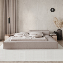 Modern wind bed master bedroom tatami Japanese special-shaped embedded Norse simple embedded 18 m minimalist soft bag bed