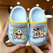 Babu bean slippers Summer mens childrens baby non-slip hole shoes Small boy infant cool slippers Girls beach shoes