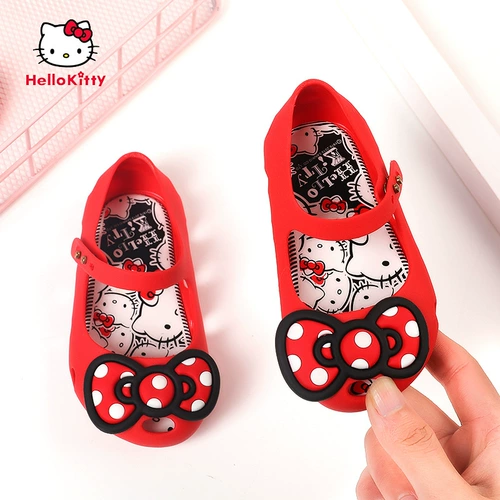 Hello Kitty, детские сандалии, пляжные туфли для принцессы, мягкая подошва, 1-3 лет