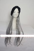 European and American black velvet burqa headscarf hat grey braid wig cap acting out of clothing accessories female singer DJDS