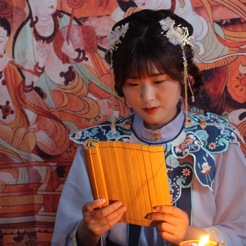 Hanfu Shooting Props Bamboo Slips Ancient Wind Photography Photo Blank Bamboo Slips Exterior View Live Shooting Supplies Ancient Books