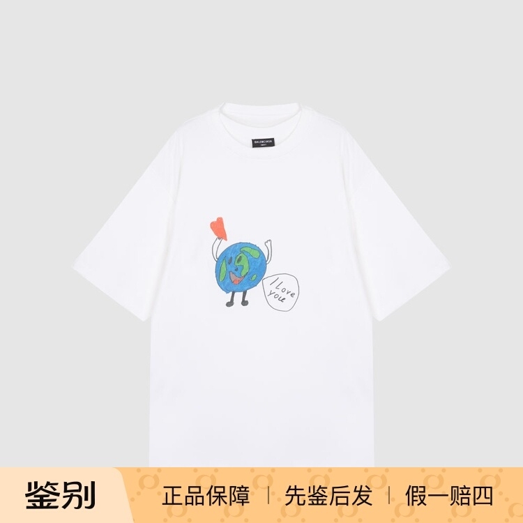 In Stock Balenciaga Paris Spring/Summer New Printed Crew Neck Unisex T-Shirt Short Sleeve T-Shirt In Stock Balenciaga Paris Spring/Summer New Printed Crew Neck Unisex T-Shirt Short Sleeve T-Shirt