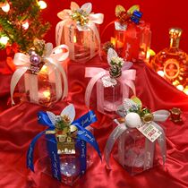 Christmas gift box high-end net red new transparent plastic packaging box Christmas Eve Big Apple gift empty box