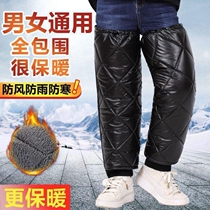 Knee sheath cold-proof riding motorcycle electric car special long tube warm joint plus velvet thickened mens length