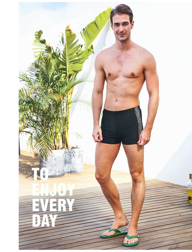 OOK Men Boxer Đồ bơi Chuyên nghiệp Thời trang Spa Áo tắm Totem In Áo tắm Set Quần short bơi - Nam bơi đầm quần bơi nam speedo chính hãng