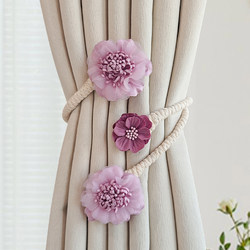 Light Luxury High-End Curtain Tiebacks, Simple and Fresh Floral Creative Decorative Sheer Curtain Storage Tiebacks, Curtain Buckle Clips