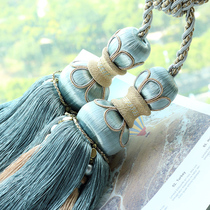Curtain strap strap rope hanging ball European curtain adhesive hook wall hook tassel hanging ball living room creative curtain buckle