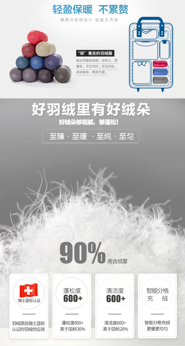 波司登 男士短款修身羽绒服 90%含绒量 图2