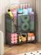 Yoga Mat Storage Basket, Home Fitness Equipment Storage Rack with Wheels, Basketball and Badminton Gap Storage Shelf