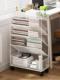 Small Bookshelf, Storage Rack Next to the Desk, Floor-Standing Mobile Table-Side Bookshelf, Side Book Storage Rack, Simple Bookcase for Children