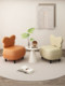 Swivel Caster Small Stool for Home Use, Solid Wood Low Stool, Living Room Chair with Backrest, Coffee Table Sofa Stool, Comfortable for Long Sitting