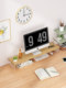 Acrylic Floating Elevated Desktop Stand for Computer Screen, Monitor Riser, and Storage Shelf