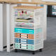 Desk File Storage Rack, Floor-Standing Under-Desk Storage Cabinet, Printer Storage Rack, Movable Document Organizer, Large-Capacity File Storage Box, Workstation File Folder, A4 Paper Layered Bookshelf