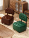 Swivel Stool with Wheels for Home Use, Comfortable Backrest, Small Chair with Casters, Solid Wood Low Stool, Soft Cushion Shoe-Changing Stool, Small Stool for Living Room