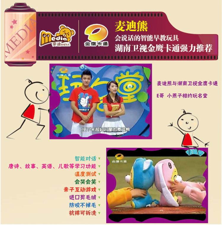 McGrady Bear Thời thơ ấu Máy Máy Câu chuyện Đồ chơi thông minh Mèo biết nói Baby Plush Puzzle Doll đồ chơi cho bé trai