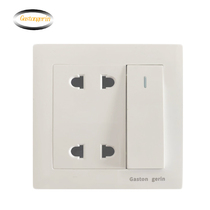 gaston gerin dark fit 86 type with switch socket 4 holes socket wall power plug with four holes