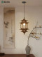[Yueqi]New Chinese-Style Antique Small Pendant Lamp with Song-Style Aesthetics for Ancient Architecture, Hexagonal Pavilion, Tea Room, and Entrance Decoration