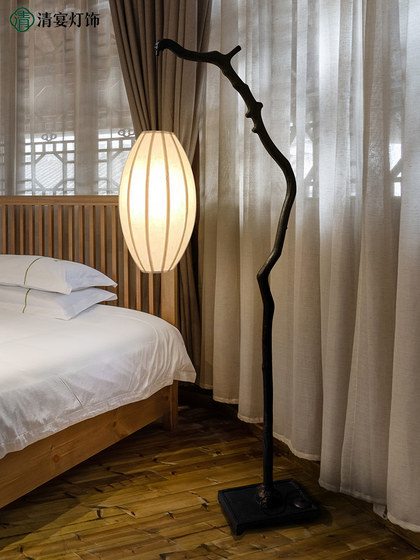 New Chinese-Style Floor Lamp, Living Room Sofa Side Decorative Lamp, Song-Style Aesthetics, Retro Chinese Style, Tea Room, Study Room, Bedroom Lamp