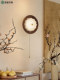 Medieval Style Walnut Wood Wall Lamp Bedroom Bedside Lamp Wabi-Sabi Style Retro Simple Corridor Hallway Pull Switch Wall Lamp