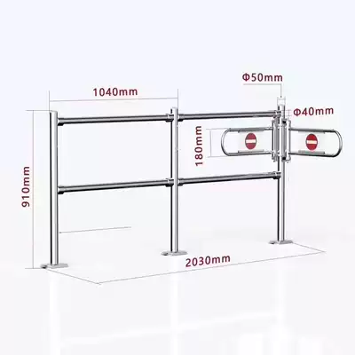 Supermarket cash register counter Channel guardrail Stainless steel removable isolation fence No shopping railing No entrance and exit device