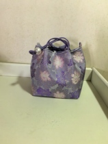 Silk Song brocade bucket bag with two straps can be carried on one shoulder