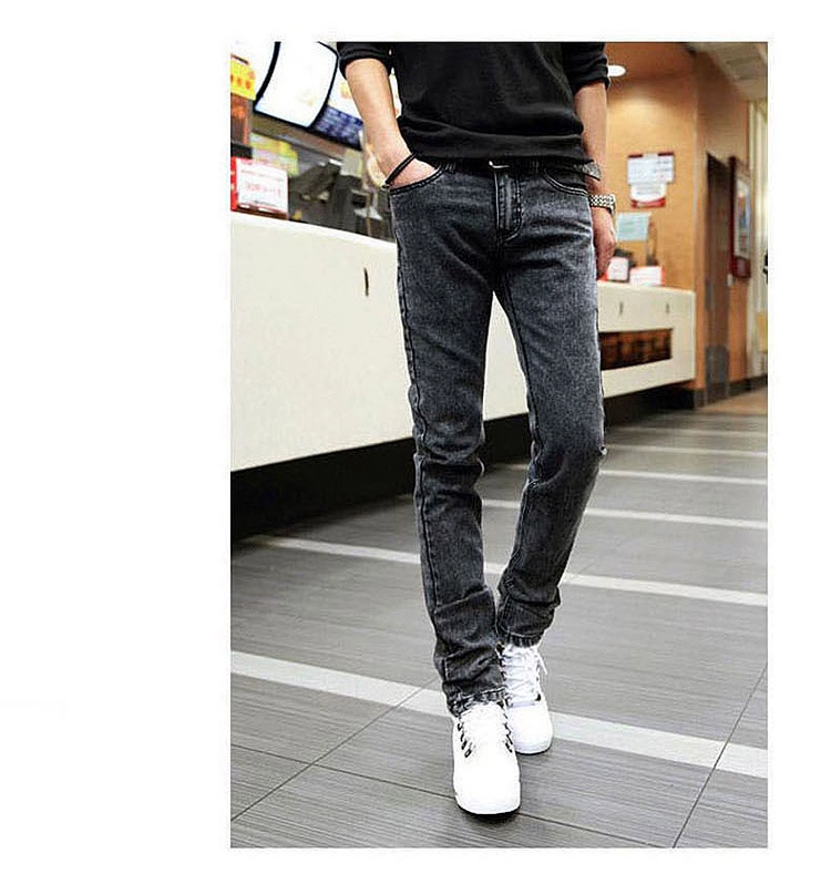 Quần jeans nam nam Slim phiên bản Hàn Quốc của xu hướng mùa hè mỏng phần thanh niên - Quần jean quần ống rộng nam