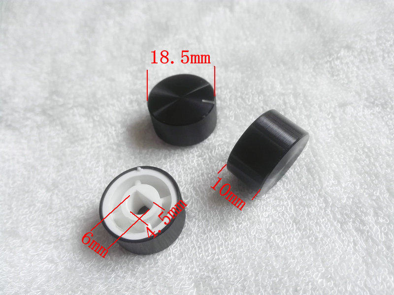 黑色半圆柄旋钮18.5*10MM 导航功放音量旋钮旋钮帽D轴电位器旋钮