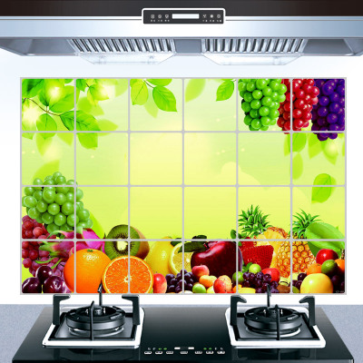 Large number 2 Kitchen Anti-Oil Stickers Home Overall Cabinet Tile Wall Stickler self-adhesive thickening High-temperature resistant waterproof 60 * 90cm