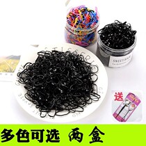 Disposable rubber band Hairband black head rope little girl leather case Princess small rubber ring girl like leather band Han