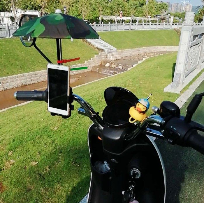 Cross-border hot-selling clip doll machine umbrella Motorcycle umbrella bracket supporting small umbrella holder Delivery block mobile phone umbrella