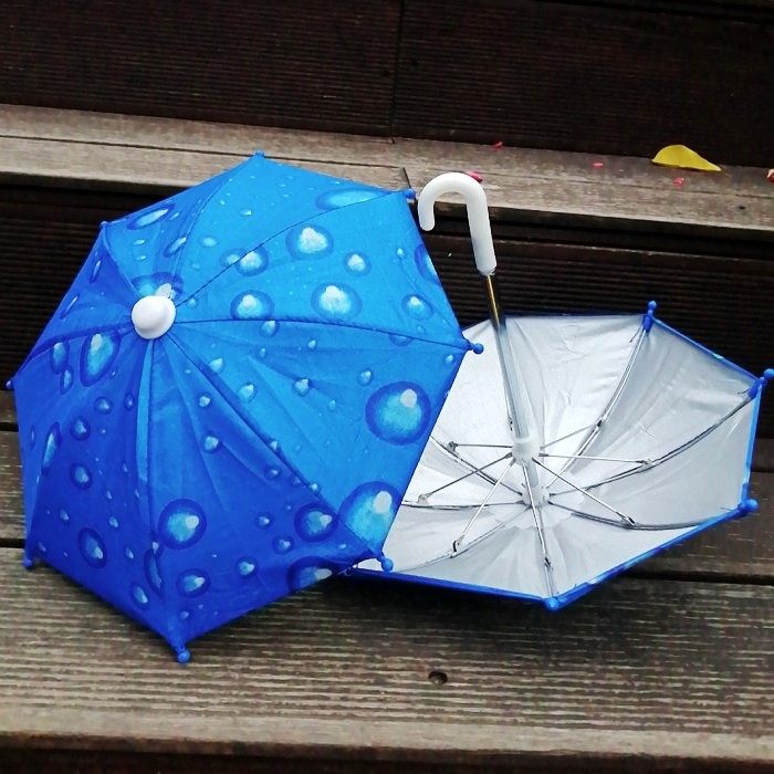 Silver Rubber Umbrella Drop Blue Mini Umbrella Mobile Phone Sunscreen Umbrella Rider Locomotive Umbrella Waterproof Thickened Umbrella for small Gothic Umbrella