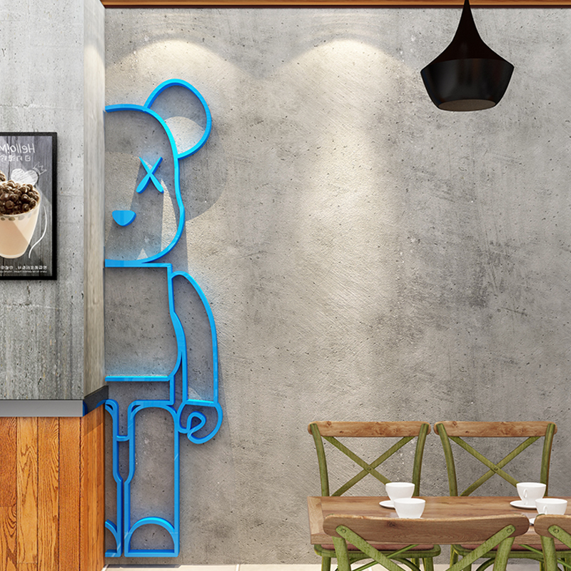 Violent Bear Sesame Street Kaws Wall Placement Decoration Coffee Bar Catering Milk Tea Clothing Snack Shop Sticker