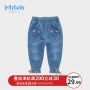 Quần jean bé gái 2019 mới 0-1 tuổi bé xuân hè mặc quần bé nhỏ giản dị 6 quần bé lửng - Quần jean