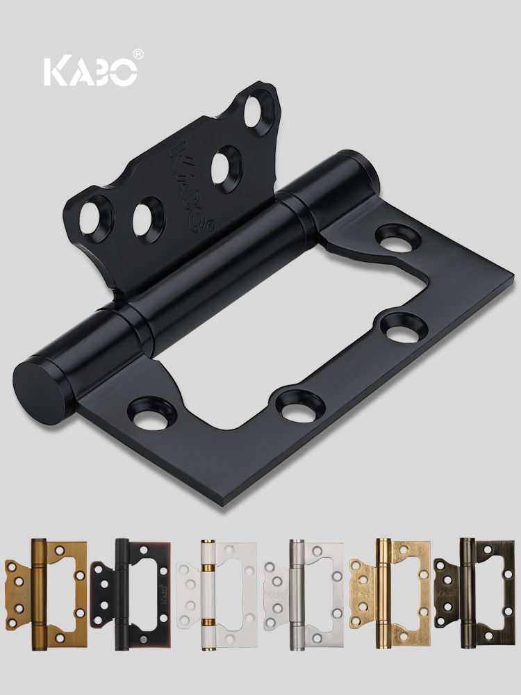 Door hinge hinge single sheet 4 stainless steel slotted solid wood primary-secondary hinge fold sheet German inch bearing free