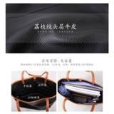 Вместительная и большая кожаная сумка через плечо, коллекция 2023, воловья кожа, из натуральной кожи