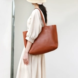 Кожаная вместительная и большая сумка через плечо на одно плечо, воловья кожа, из натуральной кожи