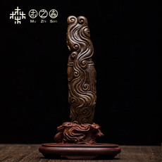 листья аквиларии 【弥勒笑佛】越南富森沉水级千年红土黑肉居家客厅沉香小摆件28g