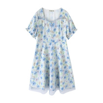 (Shangxiu plus size womens clothing) (high goods factory welfare 69 9) 2022 summer chiffon dress trend