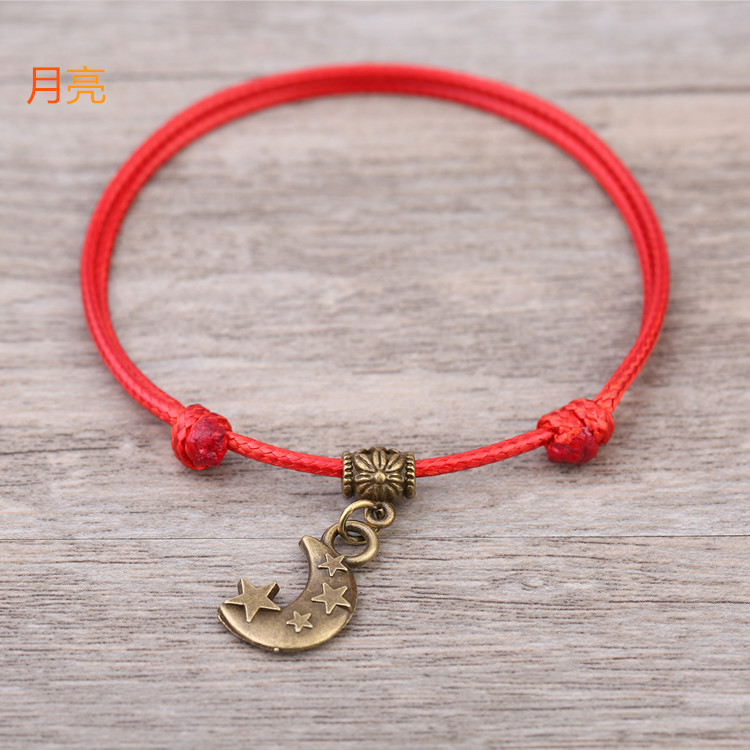Vòng chân gió quốc gia đời ác chuyển tay dệt cá tính đơn giản vài vòng chân hổ đầu chuông đỏ dây thừng những mẫu lắc chân đẹp nhất