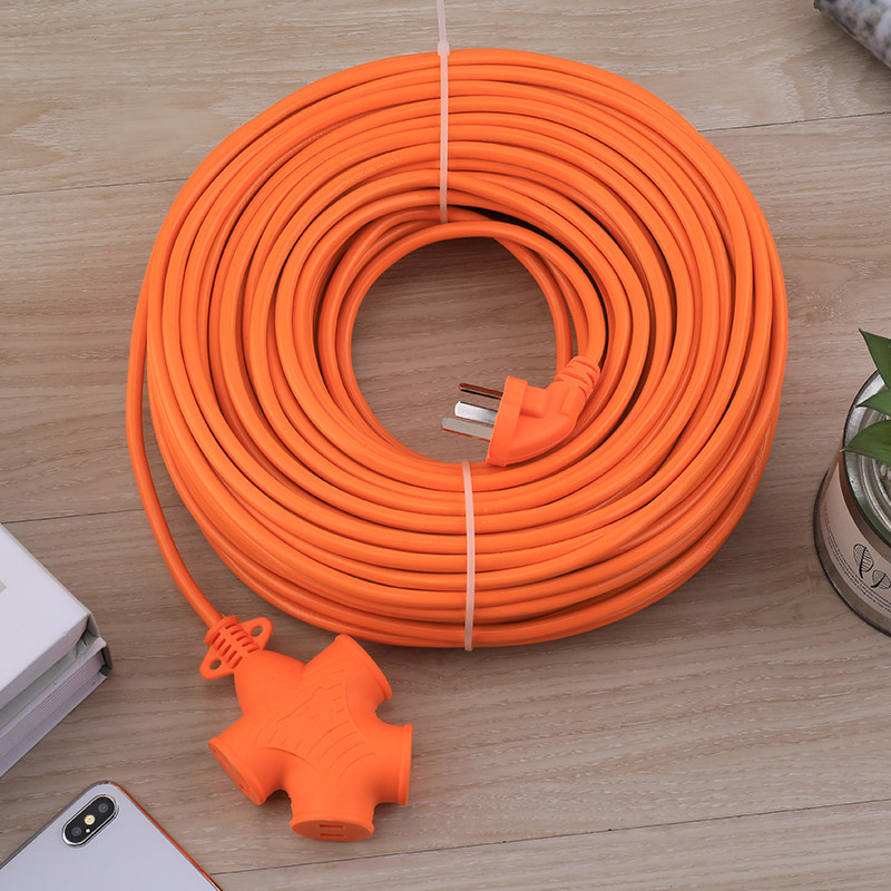 Extension line socket 2-50 meters extension line row plug electric vehicle charging source plug row with line plug board wiring Xiyouju