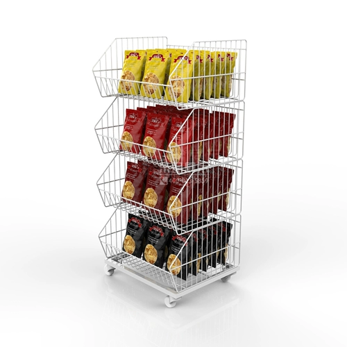乐品 Супермаркет косой во рту корзины маленький грузовой приют для стойки стойки магазин магазин закуски на дисплее